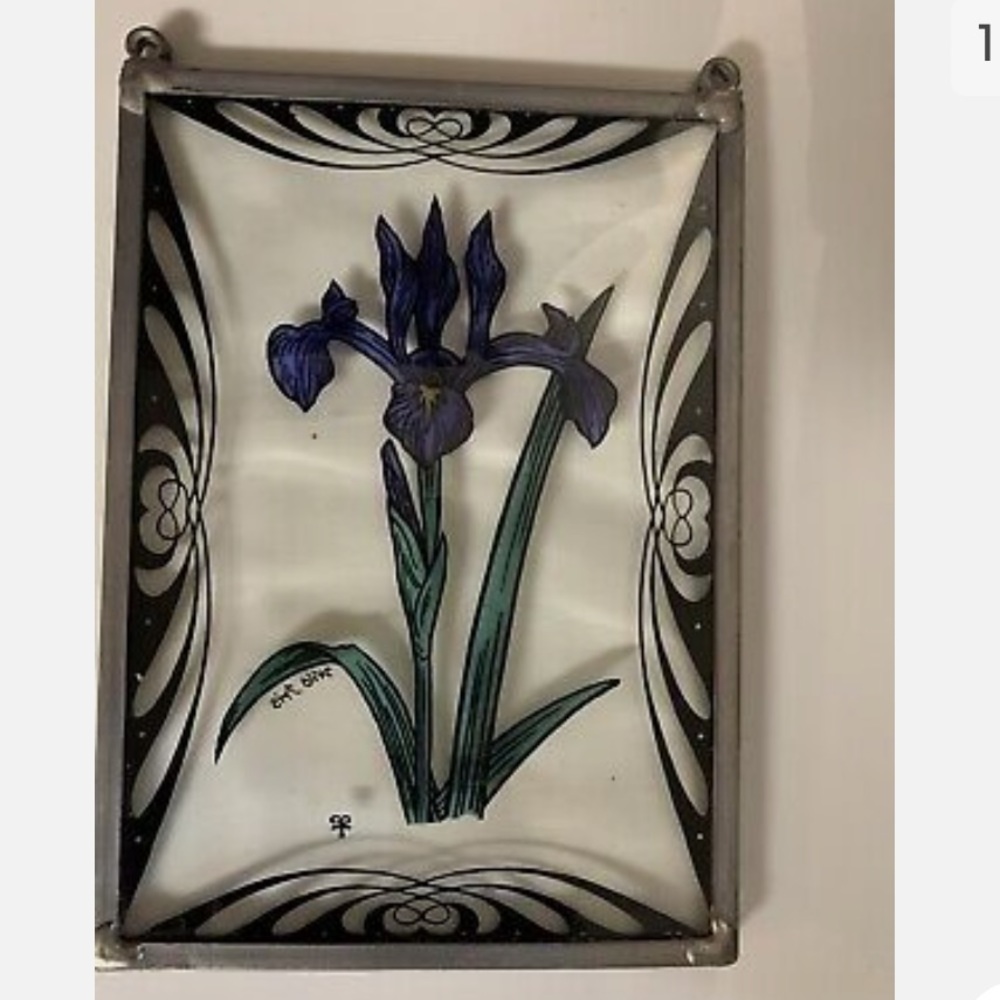 5x7 wild iris stained glass